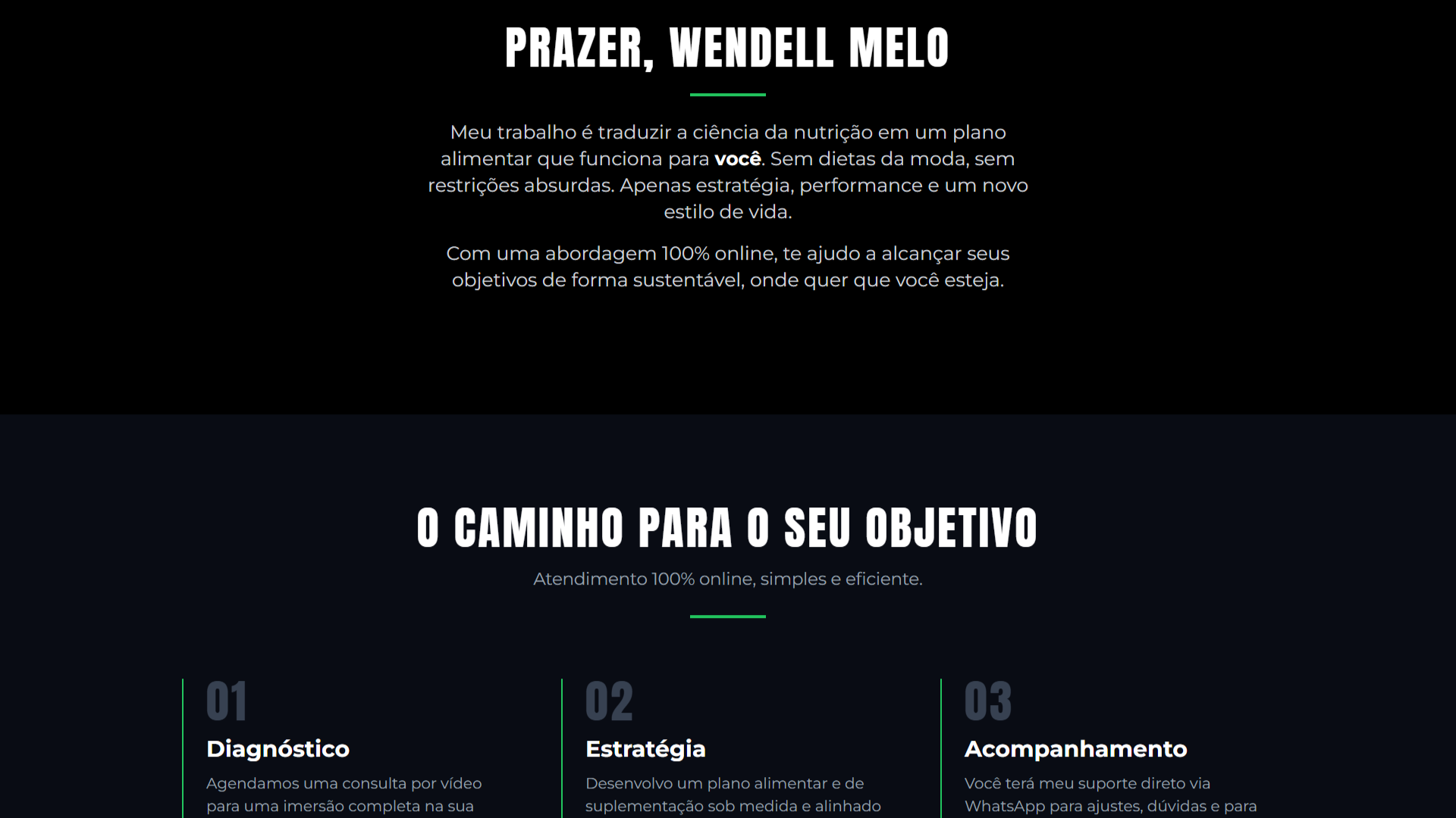 Projeto para Nutricionista Wendell Melo